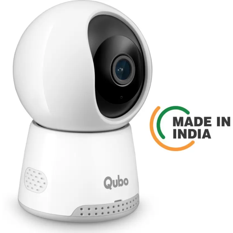 Qubo Smart Cam 360 Q100 by HERO GROUP 1080p FHD WiFi CCTV with Intruder Alarm System Security Camera Qubo Smart Cam 360 Q100 by HERO GROUP 1080p FHD WiFi CCTV with Intruder Alarm System Security Camera