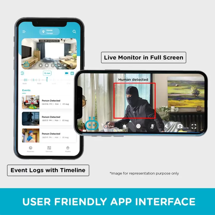 Qubo Smart Cam 360 Q100 by HERO GROUP 1080p FHD WiFi CCTV with Intruder Alarm System Security Camera Qubo Smart Cam 360 Q100 by HERO GROUP 1080p FHD WiFi CCTV with Intruder Alarm System Security Camera