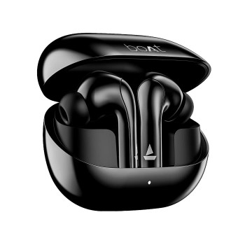 boAt Airdopes 155 40 hrs Playtime,In-Ear Detection,Quad Mics ENx Tech,ASAP Charge Bluetooth Headset (Active Black, True Wireless)