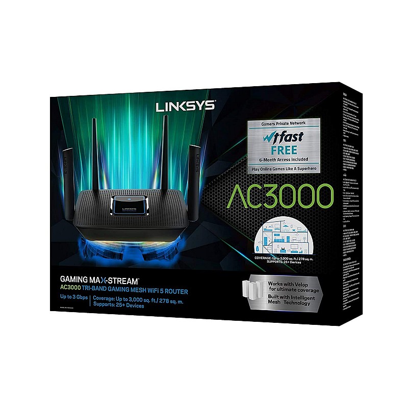 Linksys MR9000X AC 3000 Tri-Band Gigabit Wireless Router Black