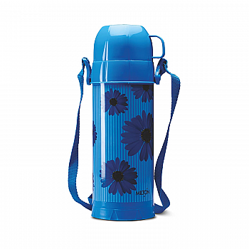 Milton Eiffel 1000 Plastic Insulated Hot and Cold Flask Blue Easy Grip Food Grade Light Weight Bottle