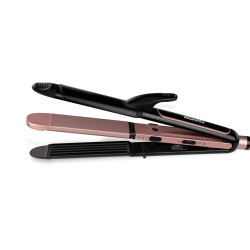 AGARO HS1119 3-in1 Hair Styler Straightner Crimper, Curler For Women Colour Black Rose Gold