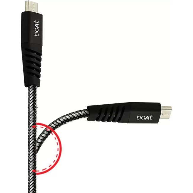 boAt Micro USB Cable 2 A 1.5 m Micro Rugged 700 V3 Black boAt Micro USB Cable 2 A 1.5 m Micro Rugged 700 V3 Black