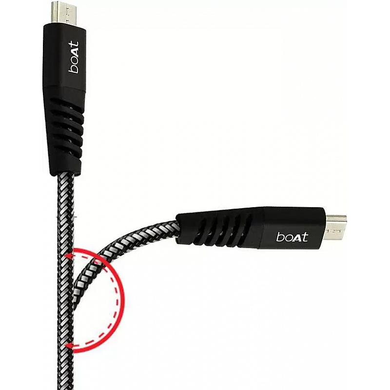 boAt Micro USB Cable 2 A 1.5 m Micro Rugged 700 V3 Black