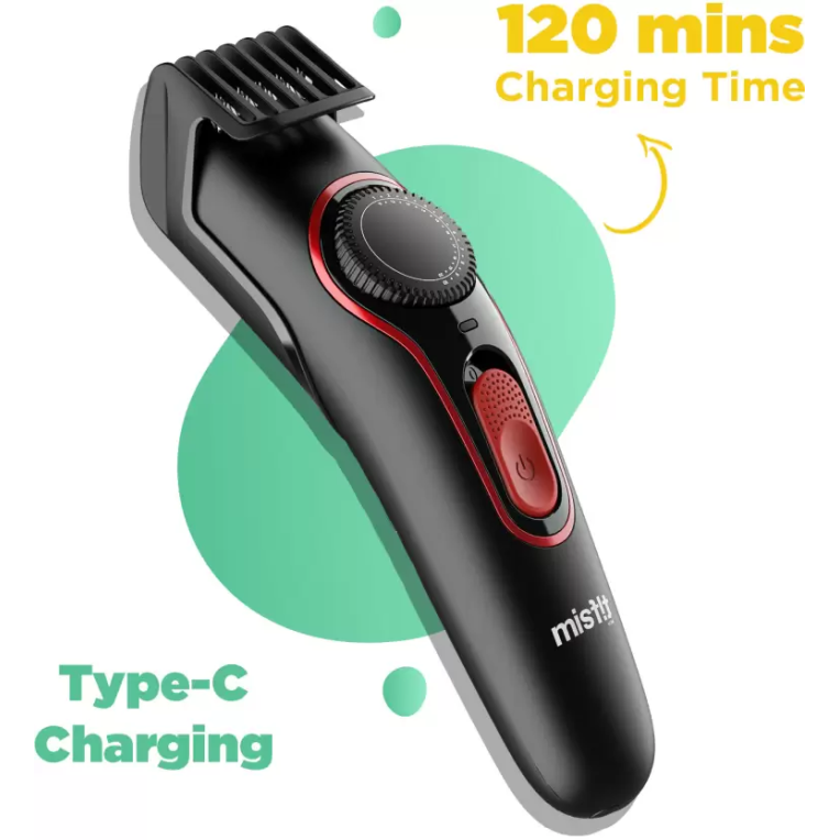 Misfit Groom 300 Trimmer 120 min Runtime 20 Length Settings (Red) Misfit Groom 300 Trimmer 120 min Runtime 20 Length Settings (Red)