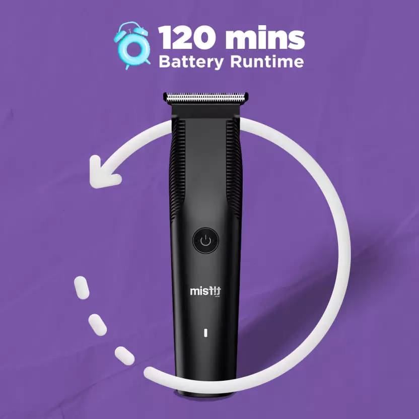 Misfit Groom 100 Trimmer 120 min Runtime 5 Length Settings (Black)