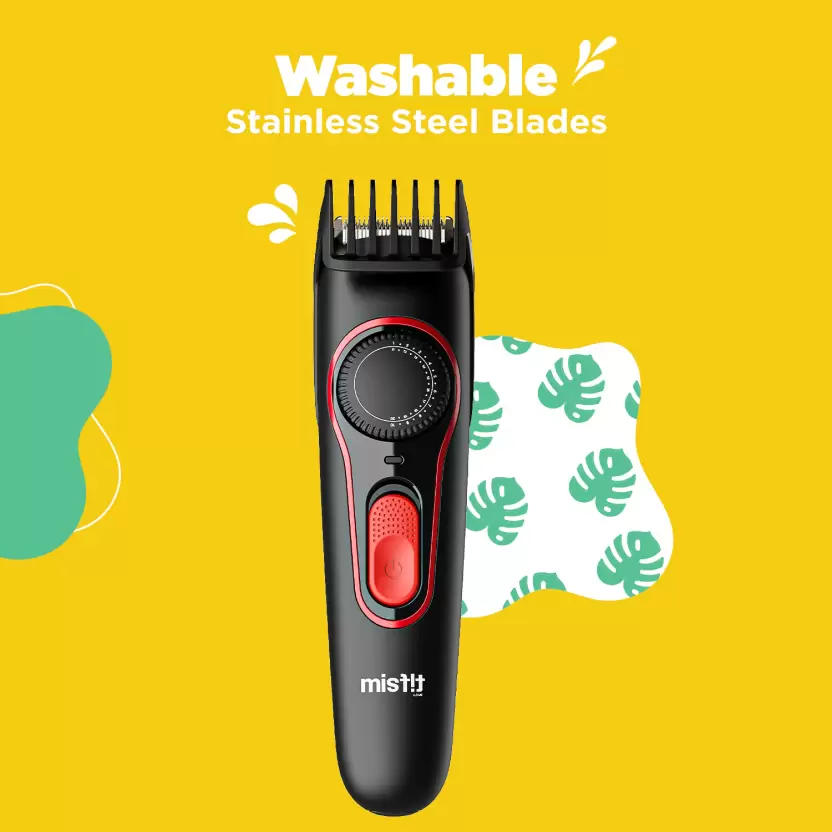 Misfit Groom 300 Trimmer 120 min Runtime 20 Length Settings (Red)