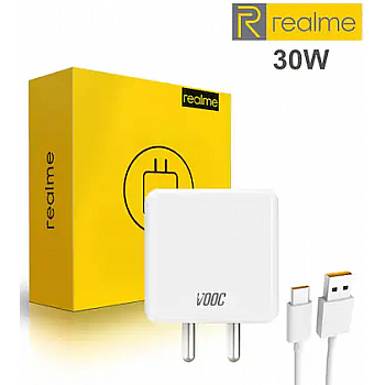 Realme Charger 30W Vooc Fast Charging with Type-C Cable for Realme Mobiles