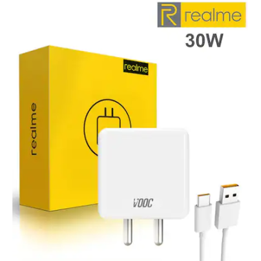 Realme Charger 30W Vooc Fast Charging with Type-C Cable for Realme Mobiles Realme Charger 30W Vooc Fast Charging with Type-C Cable for Realme Mobiles
