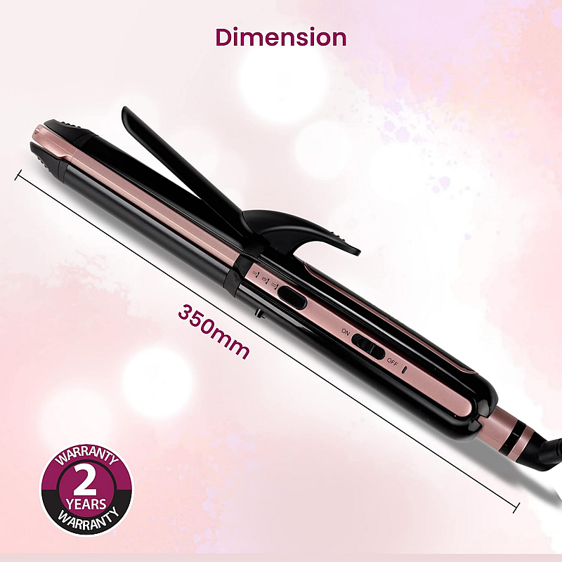 AGARO HS1119 3-in1 Hair Styler Straightner Crimper, Curler For Women Colour Black Rose Gold