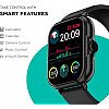 Pebble Spark Ace 1.85 Large HD Display, Health Suite, 100+ Watch Faces, 7 days battery Smartwatch Black