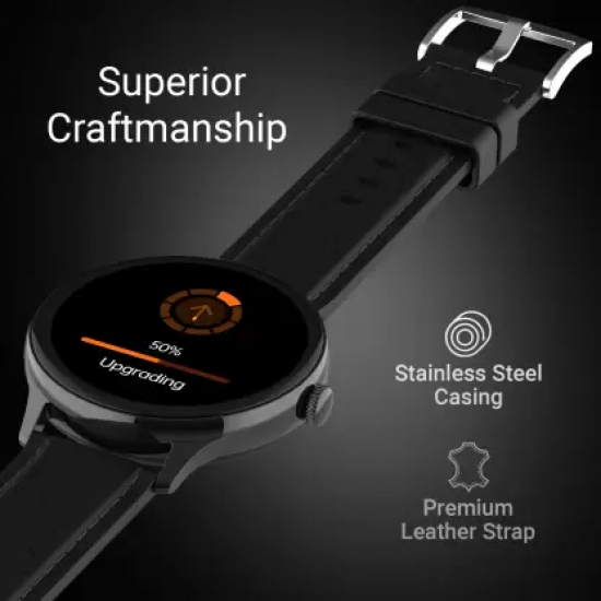 CrossBeats ORBIT PRIZM Super Retina 1.3" AMOLED Display, Hindi Language, 200+ Watch Faces Smartwatch Black