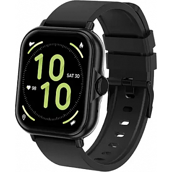 Pebble Spark Ace 1.85 Large HD Display, Health Suite, 100+ Watch Faces, 7 days battery Smartwatch Black