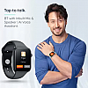 Pebble Frost 1.87'' BT Calling with 2.5D Curved HD Display, AI Voice Assisst Smartwatch Black