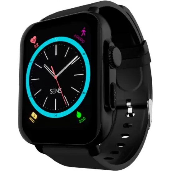 SENS EDYSON 3 with 1.8 Display, BT Calling, AI Voice Assistant and 150+ Watch Faces Smartwatch Black