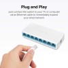 Mercusys MS108 8-Port 10/100Mbps Desktop Switch | RJ45 Ports | auto MDI/MDIX Supported | Plug and Play | Sleek,Ultra-Compact Design | Expand Ethernet Network