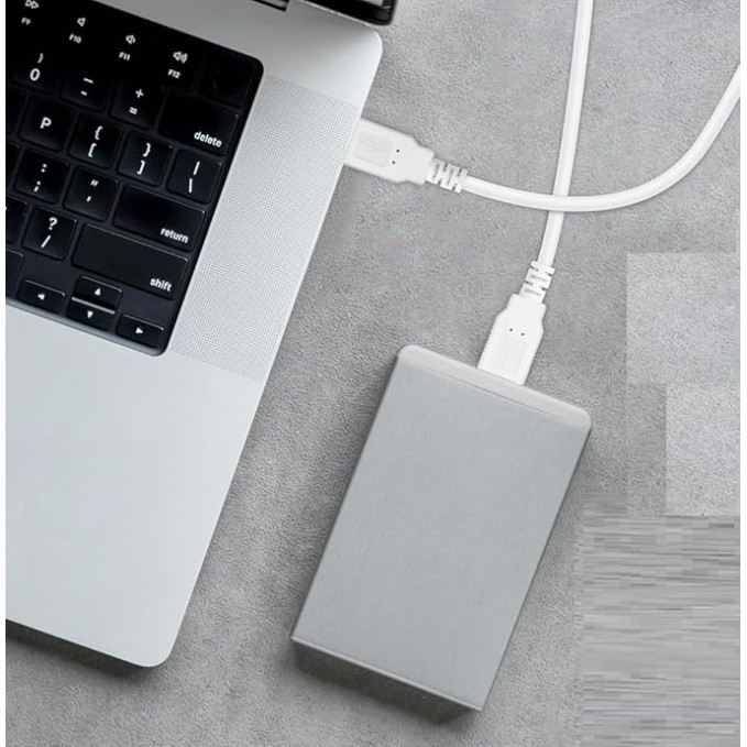 Usb 2.0 Type A Male To Usb A Male Cable For Computer And Laptop, Etc, (White)