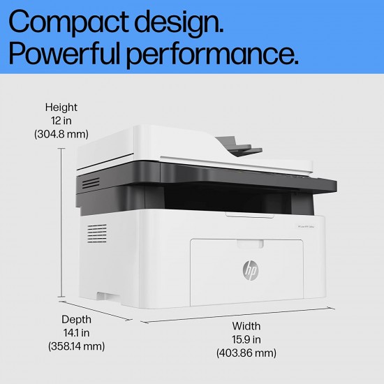 HP MFP 138fnw Multi-function WiFi Monochrome Laser Printer White, Grey