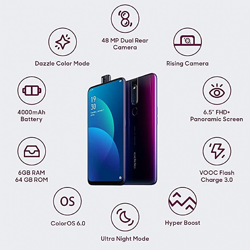 OPPO F11 Pro (Thunder Black 6GB RAM 64GB Storage Refurbished 