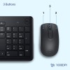 DELL KM3322W Keyboard Mouse Combo Anti-fade Spill-resistant Keys Wireless Multi-device Keyboard Black
