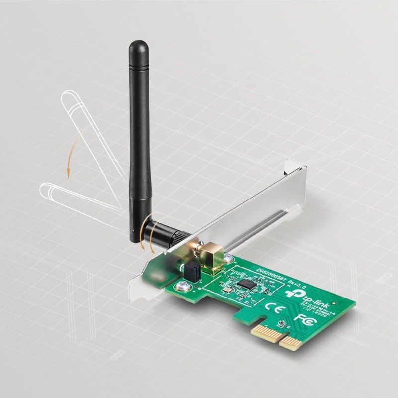 TP-Link TL-WN781ND 150Mbps Wireless N PCI Express Adapter 2dBi Detachable Omni Directional RP-SMA