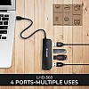 Lapcare 4 High Speed Multi Port USB 3.0 Hub Black