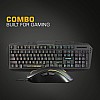 Cosmic Byte Dragon Fly RGB Aluminium Gaming Keyboard and Mouse Combo 8 RGB Effects 7 Button 7200 DPI Mouse with Software (Black)