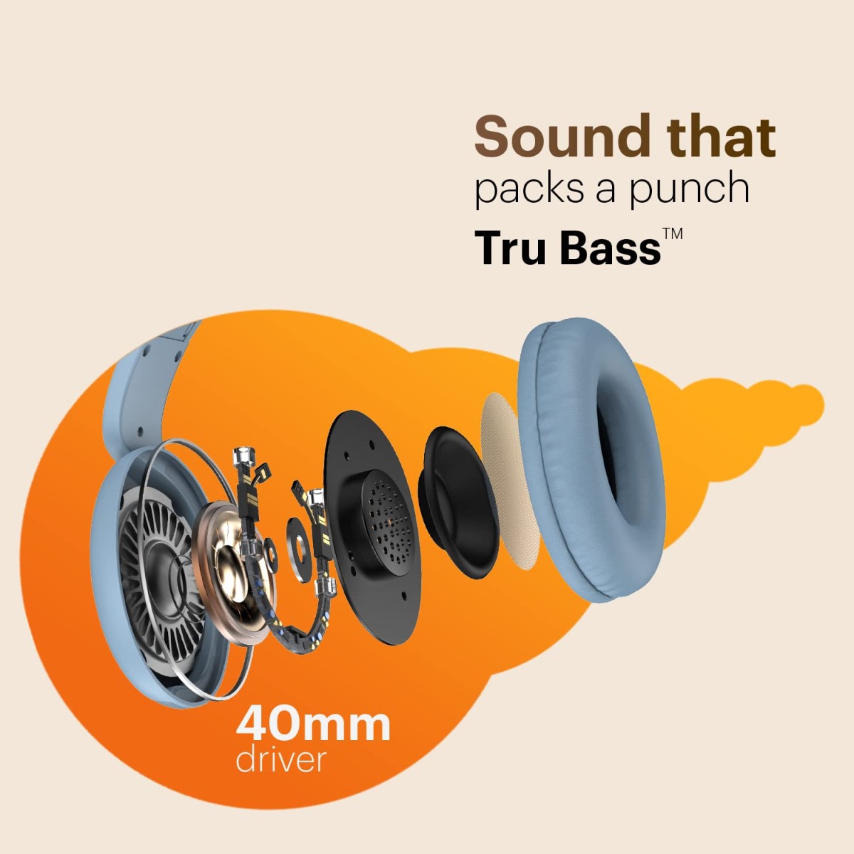 Noise TWO with 50 Hours Playtime, Low latency (Serene Blue)