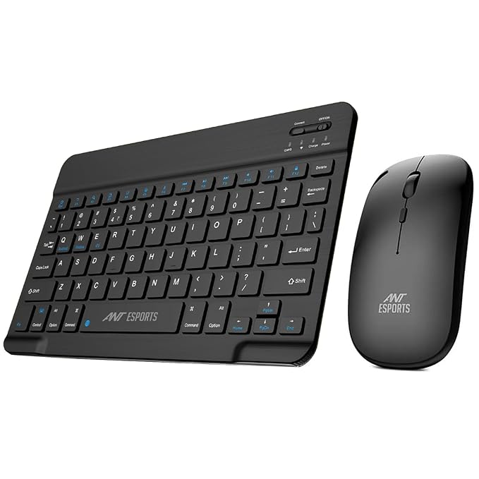 Ant Esports WKM11 Wireless Keyboard and Mouse Combo, Ultra Compact Slim Keyboard and Ergonomic Mouse