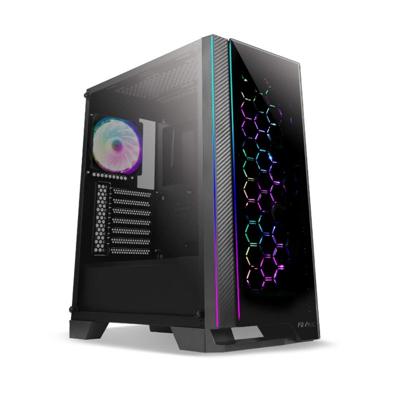 Antec NX600 Mid Tower Gaming Cabinet Support Glass Side Panel