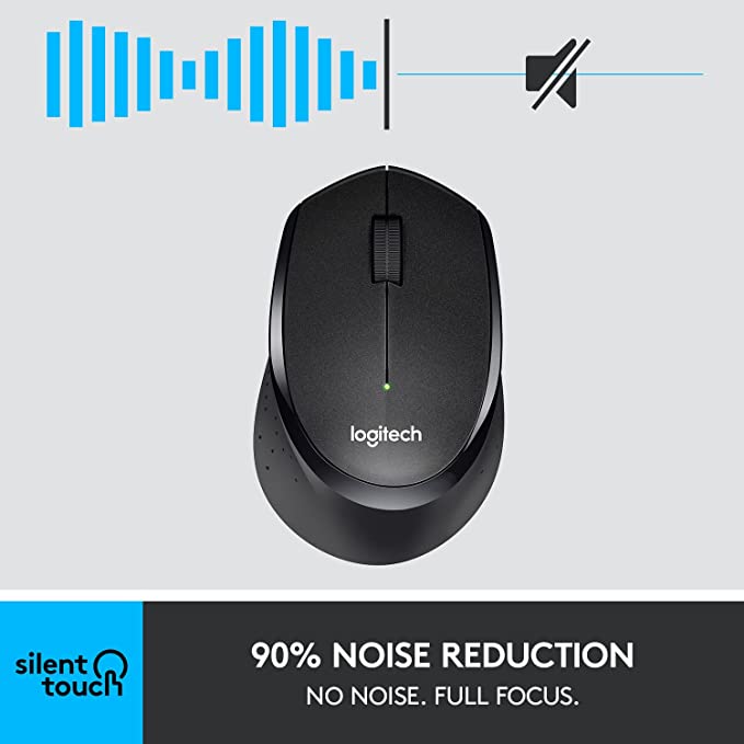 Logitech M331 Silent Plus Wireless Mouse, 2.4GHz with USB Nano Receiver (Black) Logitech M331 Silent Plus Wireless Mouse, 2.4GHz with USB Nano Receiver (Black)