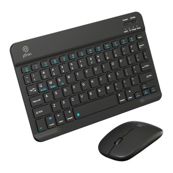 pTron Keyvo KW4 Wireless Keyboard & Mouse Combo Set, Ultra-Slim Keyboard w/ 78 Keys, Multimedia Keys, BT Mouse w/ 1600 DPI Precision Optical Sensor, Compatible with Tablets/Smartphones/PC (Black) pTron Keyvo KW4 Wireless Keyboard & Mouse Combo Set, Ultra-Slim Keyboard w/ 78 Keys, Multimedia Keys, BT Mouse w/ 1600 DPI Precision Optical Sensor, Compatible with Tablets/Smartphones/PC (Black)