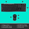 Logitech MK275 Wireless Keyboard and Mouse Combo for Windows, 2.4 GHz Wireless, Compact Wireless Mouse