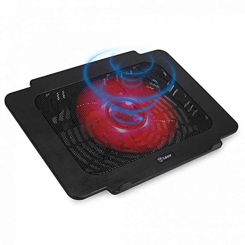 Tukzer Laptop Cooling Pad, Portable Slim Quiet USB-Powered Gaming Cooler Stand Chill Mat| 1-Red-LED Fan 