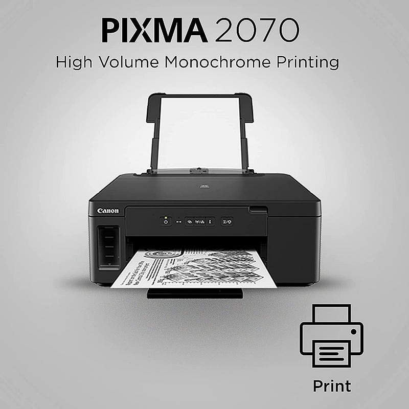 Canon PIXMA GM2070 Single Function Wi-Fi Mono Ink Tank Printer with Auto-Duplex Printing and Networking (Black)