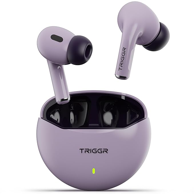 TRIGGR Rizz with 40H Playback, Spherical Design, 13mm Drivers, Rich Bass, Fast Charging Bluetooth