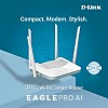 D-Link R15 AX1500 Eagle PRO AI Dual-Band Smart Router, Wi-Fi 6, 4 Gigabit Ports, 4 External Antennae, Voice Control, Parental Control