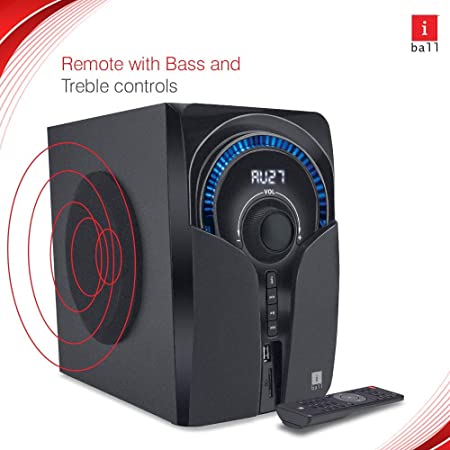 iBall Thunder 60 Watt 4.1 Channel Wireless Bluetooth Multimedia Speaker (Black) iBall Thunder 60 Watt 4.1 Channel Wireless Bluetooth Multimedia Speaker (Black)