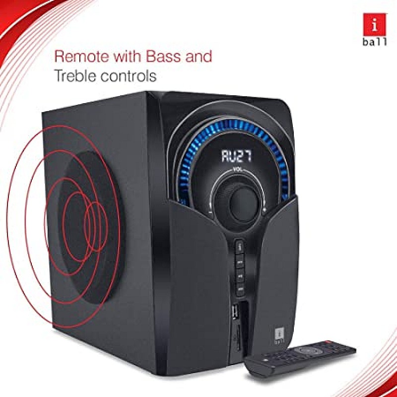 iBall Thunder 60 Watt 4.1 Channel Wireless Bluetooth Multimedia Speaker (Black)