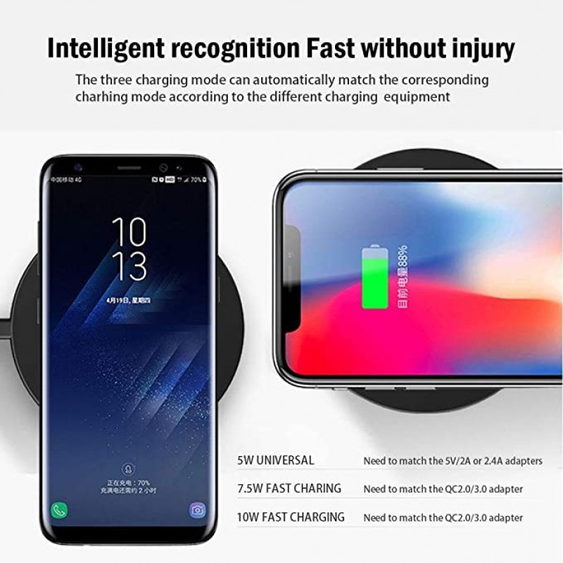 Dyazo Wireless Charger Pad 10w /7.5w /5 W for Wireless Charging Compatible with All Qi Certified Devices 