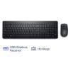 DELL KM3322W Keyboard Mouse Combo Anti-fade Spill-resistant Keys Wireless Multi-device Keyboard Black