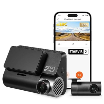 70mai A810 True 4K HDR Dual Dash Cam, Built-in GPS Logger, ADAS, Sony Starvis2 IMX678, 150° Wide, Optional Parking Mode with Motion Detection & Time Lapse, Upto 256GB Supported 70mai A810 True 4K HDR Dual Dash Cam, Built-in GPS Logger, ADAS, Sony Starvis2 IMX678, 150° Wide, Optional Parking Mode with Motion Detection & Time Lapse, Upto 256GB Supported