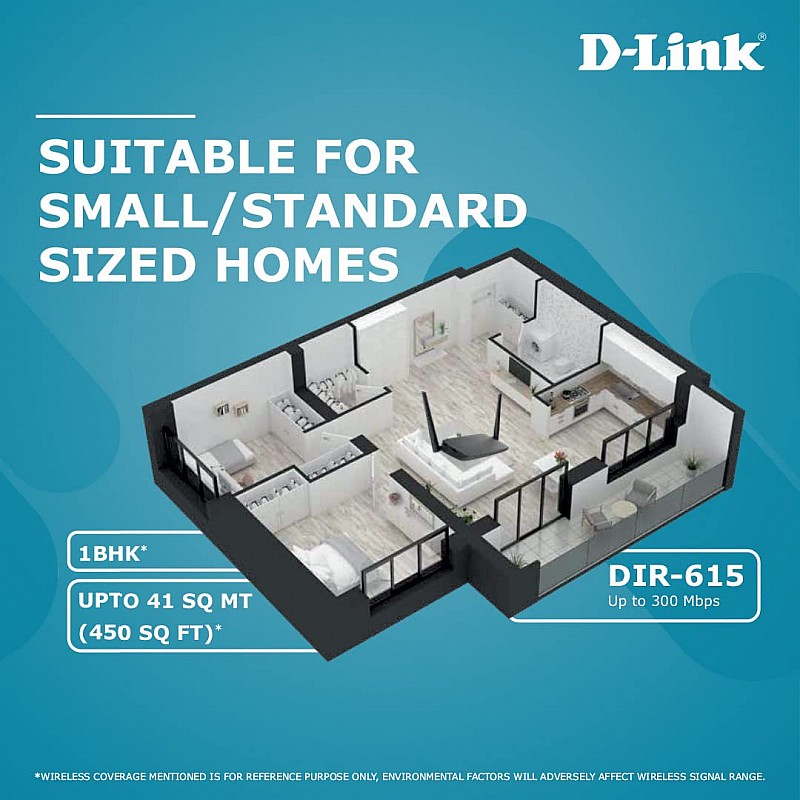 D-Link DIR-615 Wireless-N300 Router Mobile App Support Router AP Repeater Client Modes