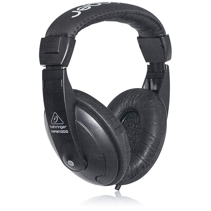 Behringer Studio Wired Over Ear Headphones Without Mic, Black (HPM1000-BK)