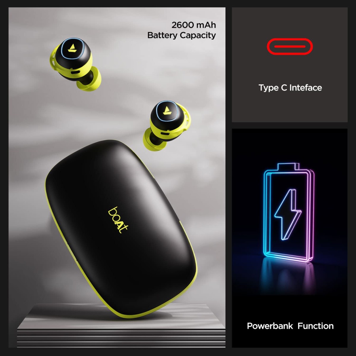 BoAt Airdopes 441 Pro Bluetooth Truly Wireless in Ear Earbuds Spirit Lime