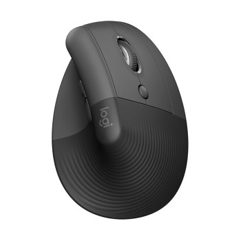 Logitech Lift Vertical Ergonomic Mouse, Wireless, Bluetooth or Logi Bolt USB Receiver, Quiet clicks, 4 Buttons, Compatible with Windows/macOS/iPadOS, Laptop, PC - Pale Grey