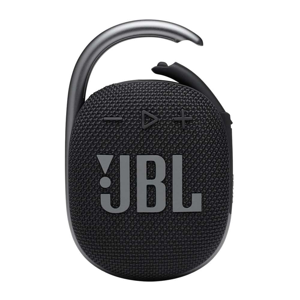 JBL Clip 4, Wireless Ultra Portable Bluetooth Speaker, Pro Sound, Integrated Carabiner, Vibrant Colors with Rugged Fabric Design, Dust & Waterproof, Type C (Without Mic, Black) JBL Clip 4, Wireless Ultra Portable Bluetooth Speaker, Pro Sound, Integrated Carabiner, Vibrant Colors with Rugged Fabric Design, Dust & Waterproof, Type C (Without Mic, Black)