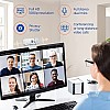 Lenovo 300 FHD Webcam with Full Stereo Dual Built-in mics, Grey