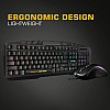 Cosmic Byte Dragon Fly RGB Aluminium Gaming Keyboard and Mouse Combo 8 RGB Effects 7 Button 7200 DPI Mouse with Software (Black)