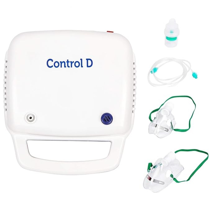 Control D Blue & White Compressor Complete Kit Nebulizer with Child and Adult Masks